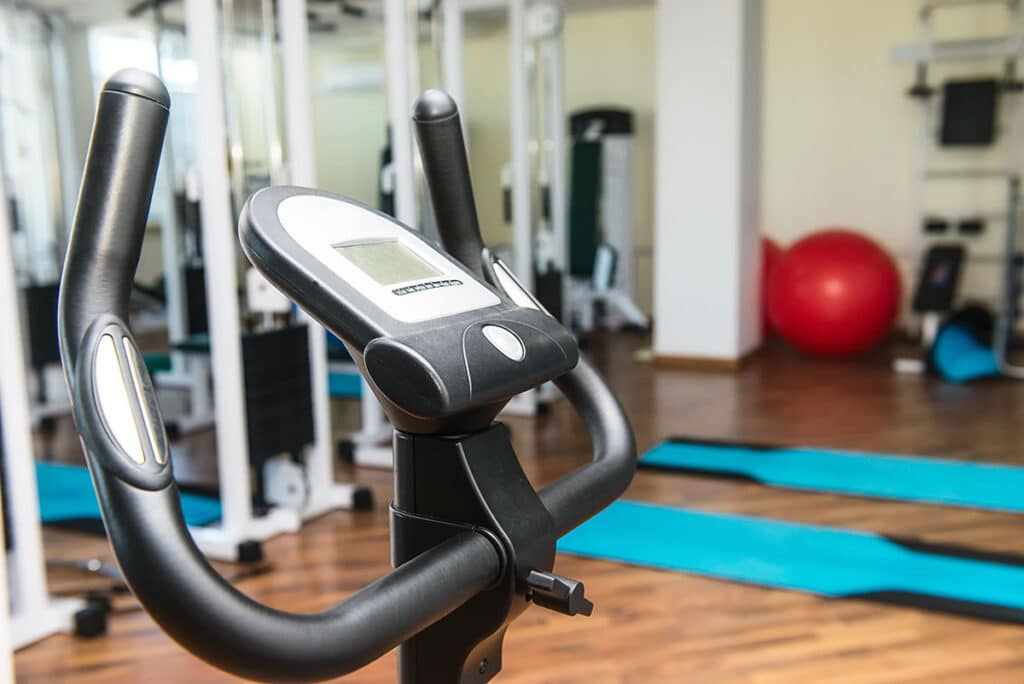 Close up of workout equipment