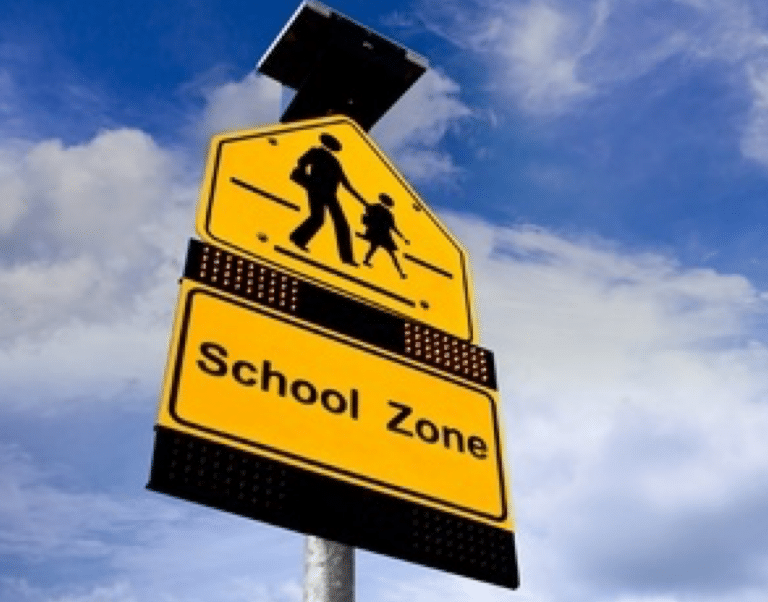 School zone sign