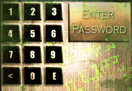 Enter password key pad graphic
