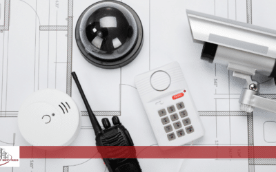 Security devices on a table
